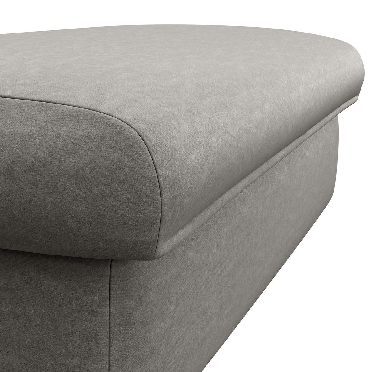 POLSTERHOCKER - Schwarz/Grau, Kunststoff/Textil (131/44/61cm) - home24