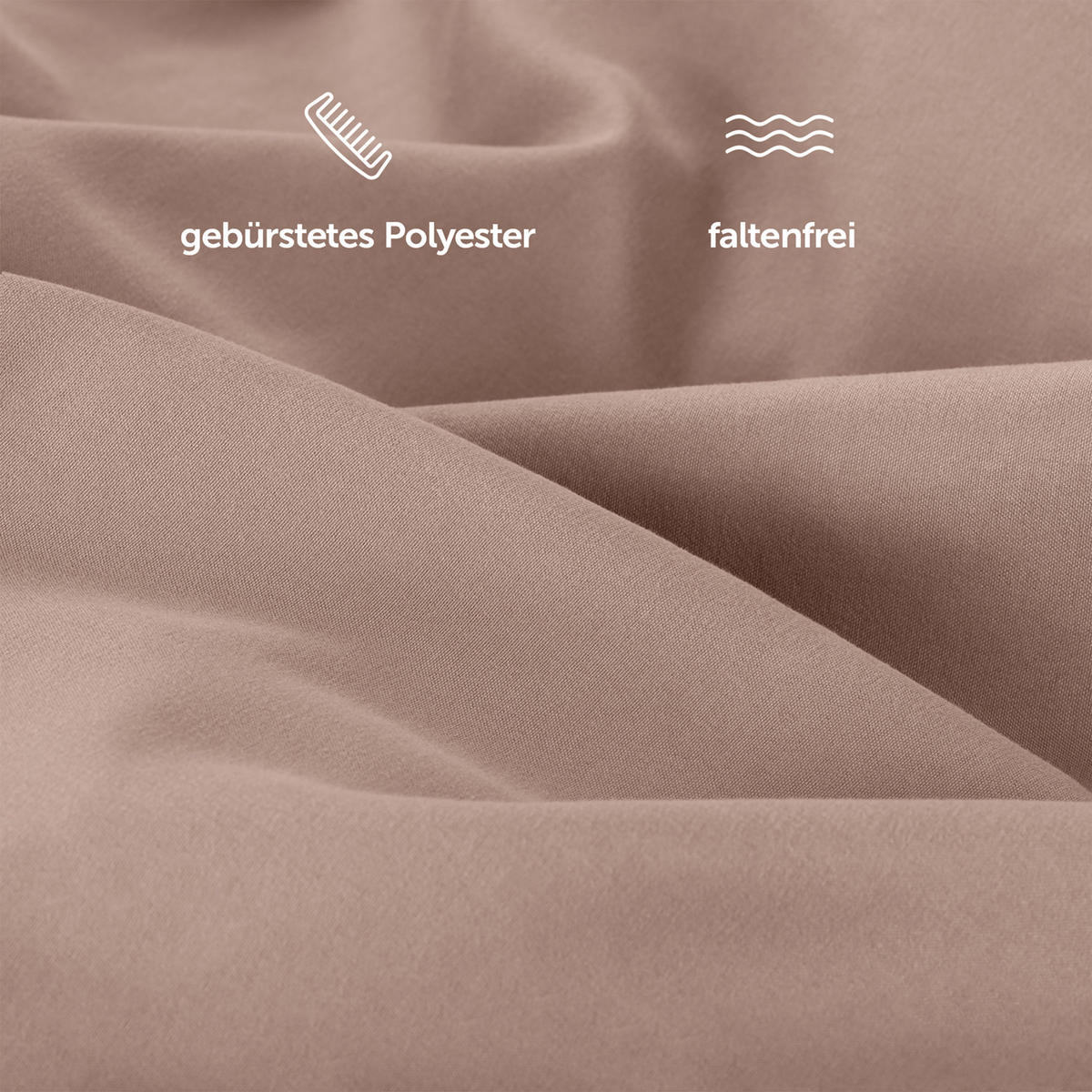 BETTLAKEN 3er Set - Spannbettlaken 180x200x30cm 2X Kissenbezug 50x80cm - Rose - Rosa, Textil (180/200cm)