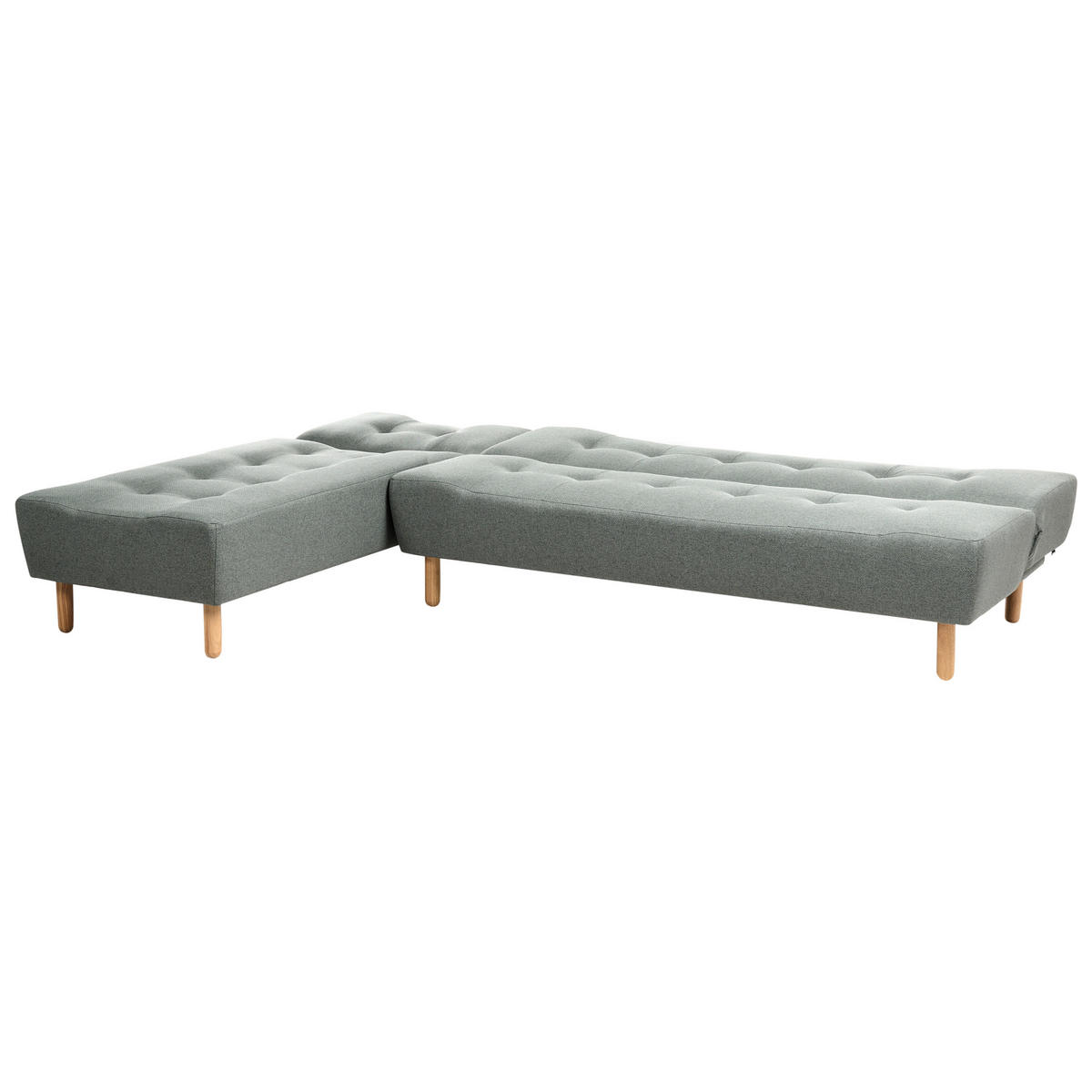 COLȚAR EXTENSIBIL modul cu 4 locuri textil verde pe partea dreaptă Alsten - maro/verde, material textil (258/161cm) - Beliani