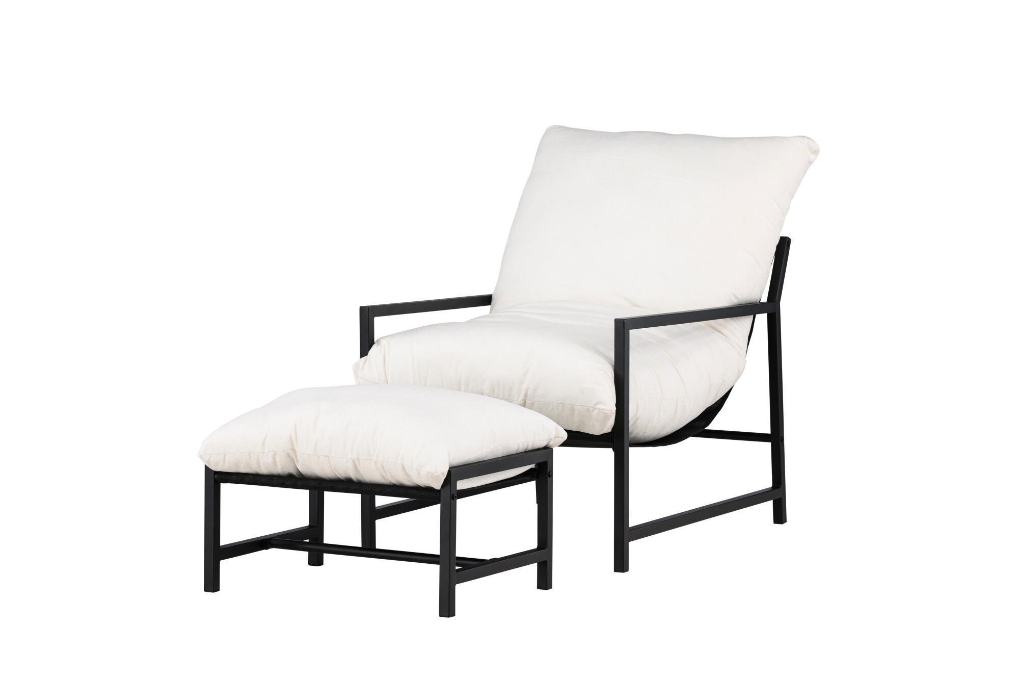 GARTENSESSEL CORSO Schwarz 67x128x68 cm - Schwarz, Metall (67/68/128cm) - FURNLUX