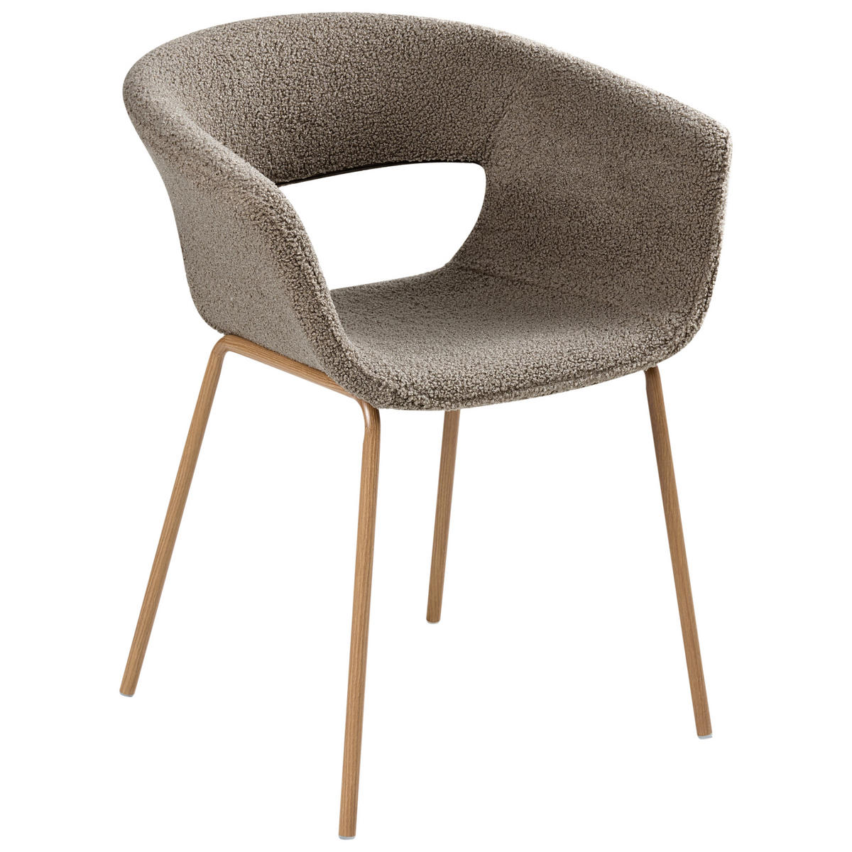 JÍDELNÍ ŽIDLE sada 2 ks Taupe Elma - hnědá/šedohnědá, textil (63/76/50cm) - Beliani