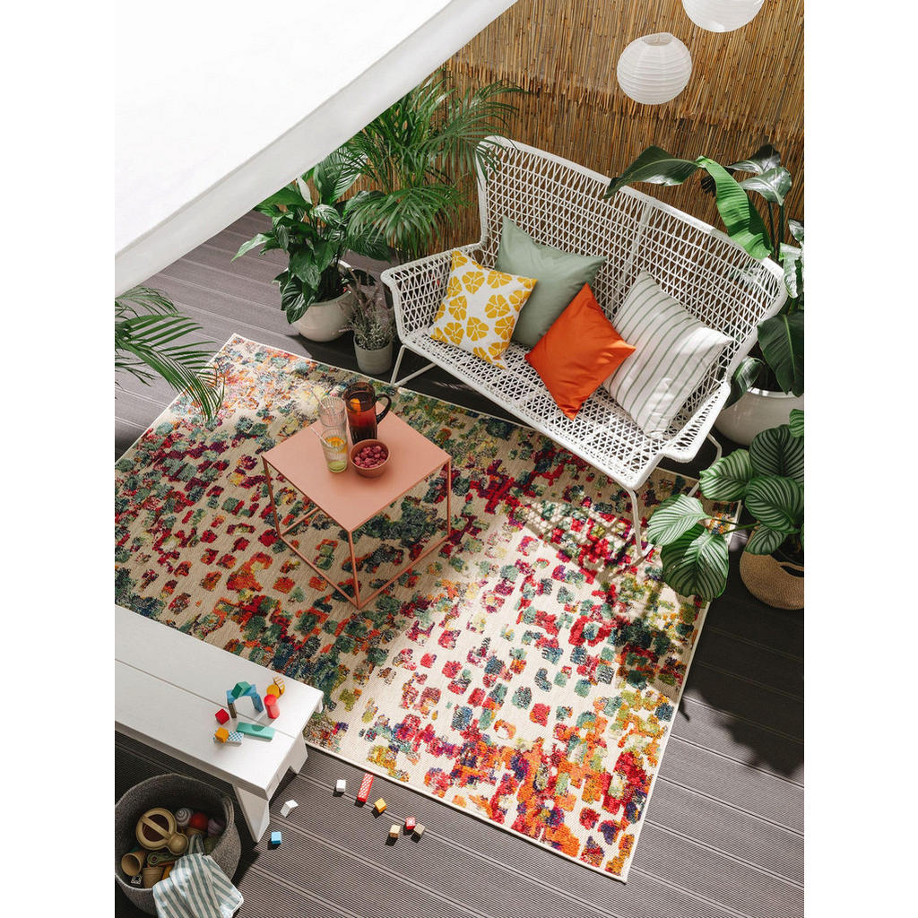 Thumbnail - benuta Nest Outdoor-Teppich, Mehrfarbig, Kunststoff, Ethno, Rechteckig, 240x340 cm, Oeko-Tex® Standard 100, für Fußboden...