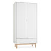 KLEIDERSCHRANK LOTTI - Weiß, Holz (101/198/53cm) - KONSIMO®