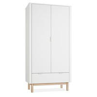 KLEIDERSCHRANK LOTTI - Weiß, Holz (101/198/53cm) - KONSIMO®