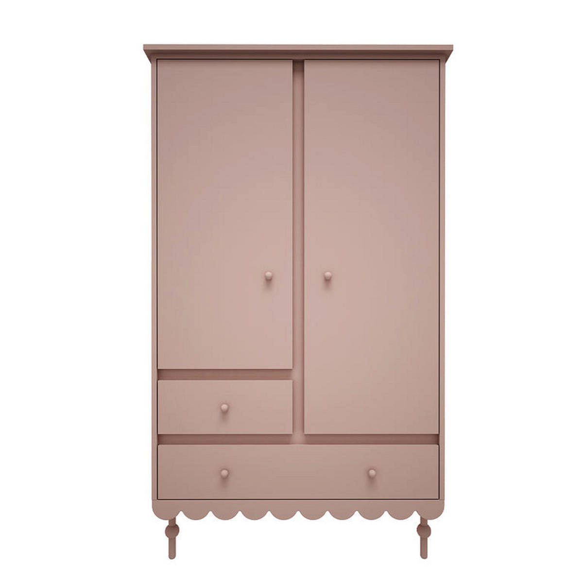 SKRIŇA 2 dvere Babushka Rose - pink, kompozitné drevo (104/183/50cm) - Petits-meubles