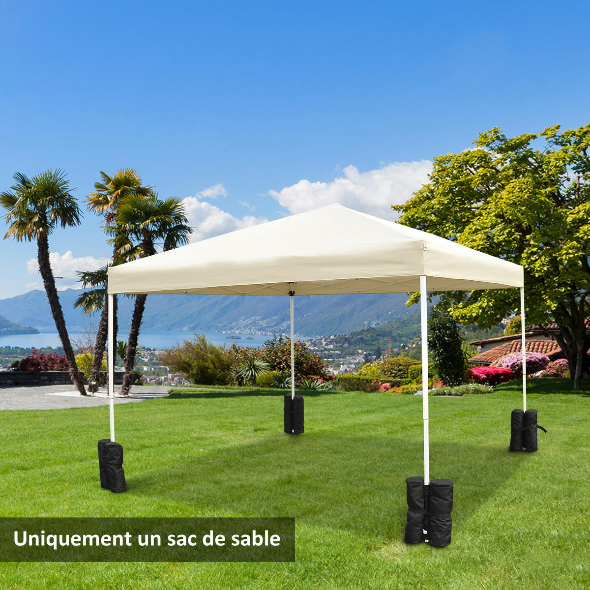 BESCHWERUNGSSACK 4er-Set DE-11351 für Pavillon, max. 15 kg/Sack Schwarz - Schwarz, Textil (14/42/14cm) - ComfortXL