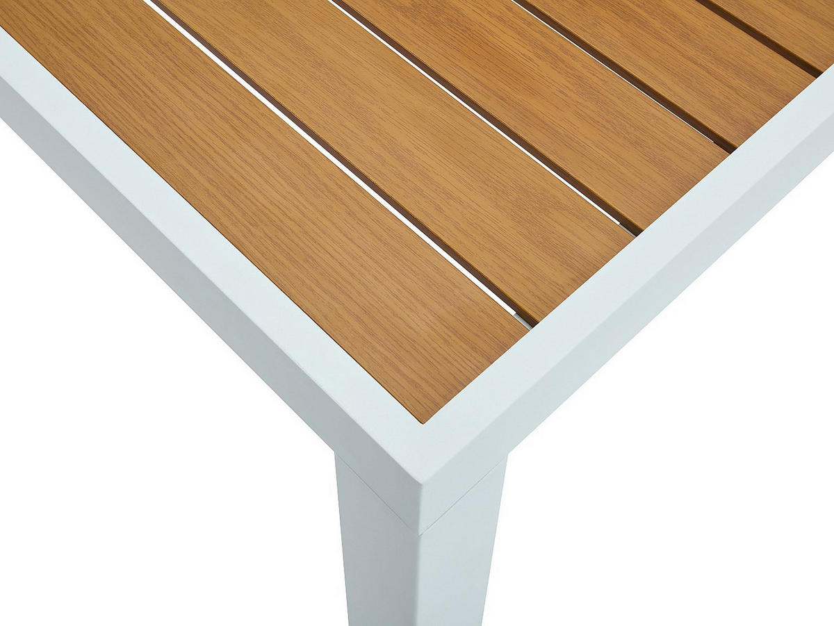 GARTENESSGRUPPE im Set - 4 -Sitzer - Textilene - weiß - MACILA - Weiß, Metall - Vente-Unique