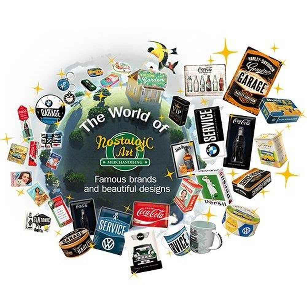 BLECHSCHILD 30/40 cm Coca-Cola Diner Bottle - Multicolor, Metall (40/30/0.2cm) - Nostalgic-Art