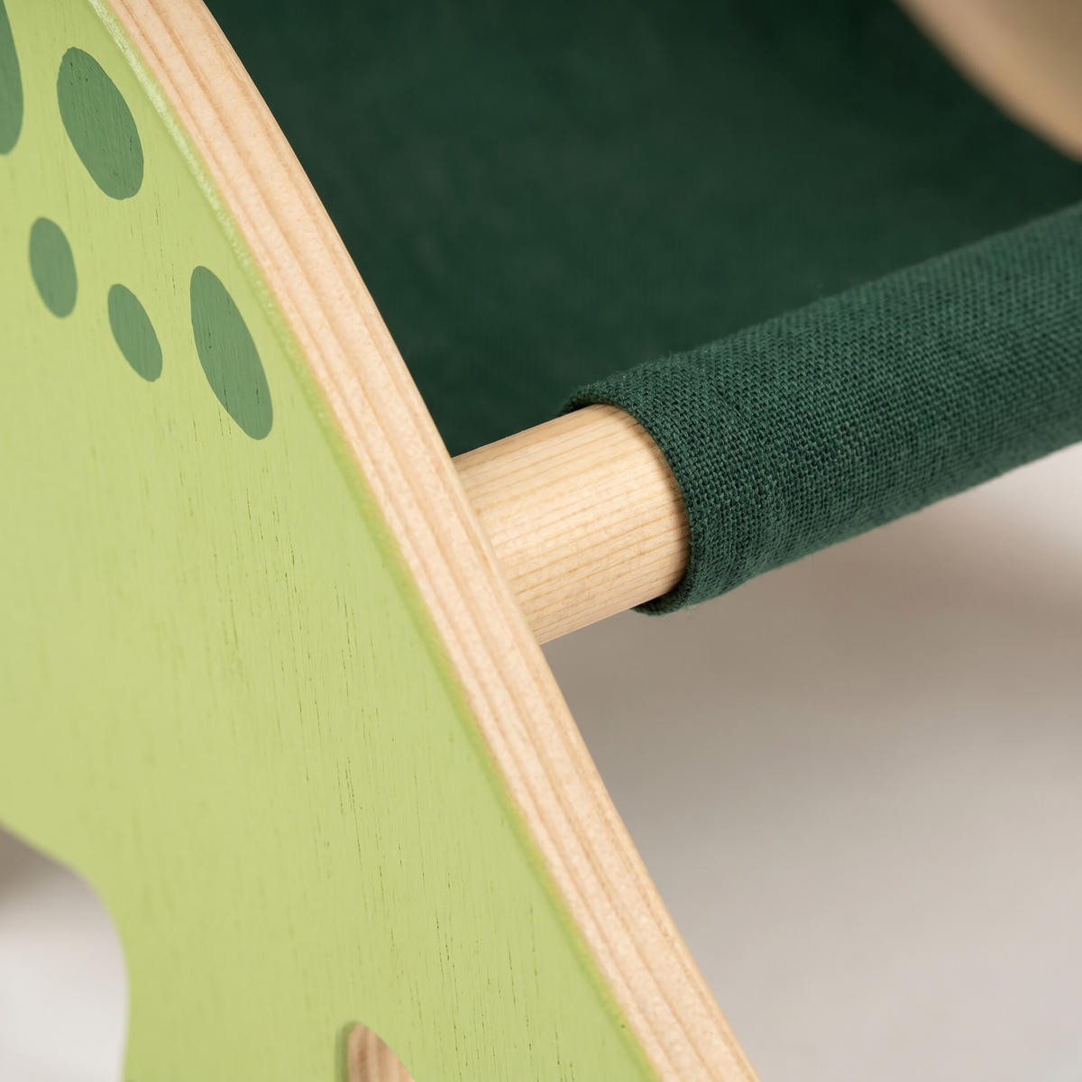 KINDERBÜCHERREGAL Weiß Natur 4 Stofffächer Dino - Multicolor, Holz/Textil (44/34/31cm) - Relaxdays