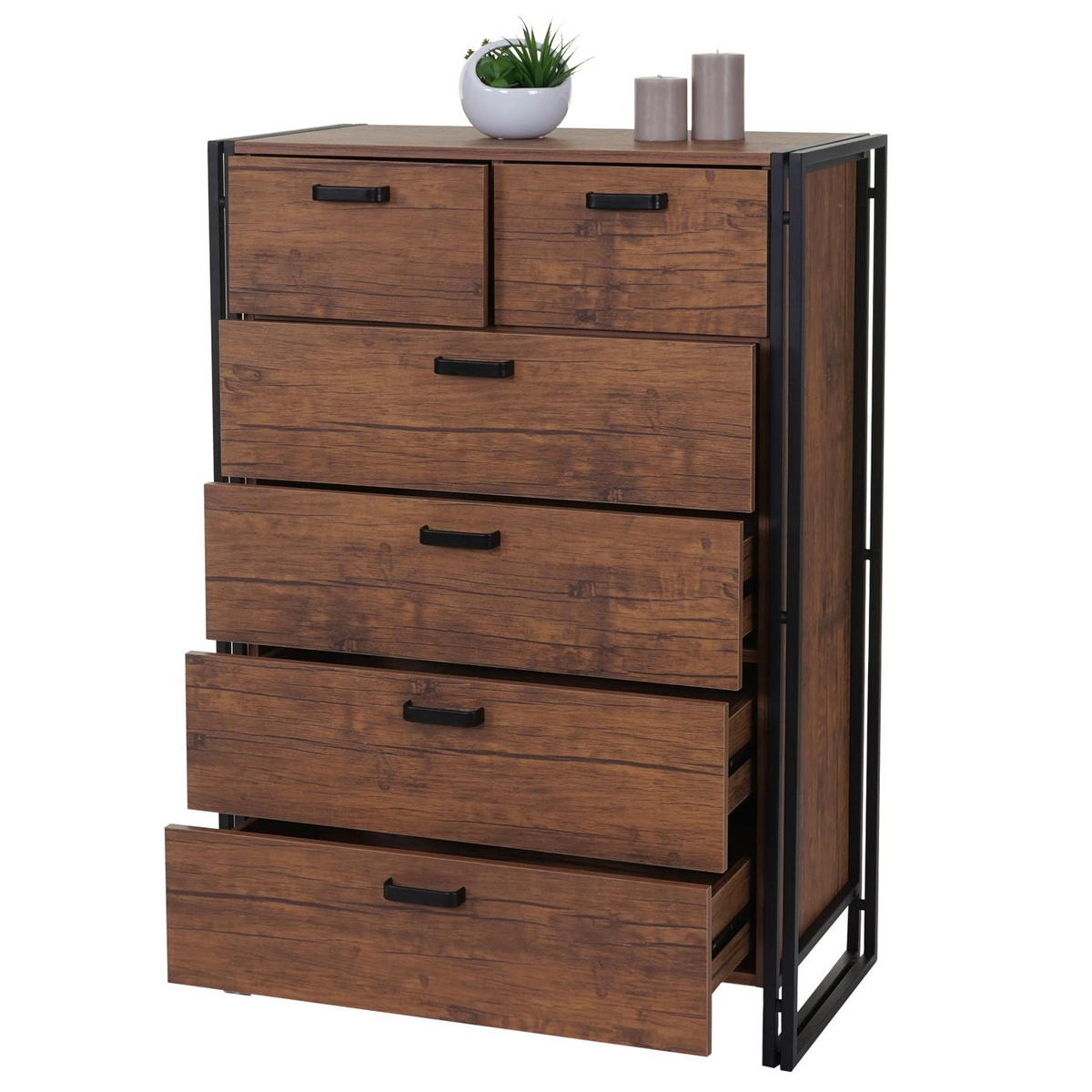HIGHBOARD Wildeiche Dekor - Wildeiche, Holzwerkstoff (80/115/40cm) - MCW