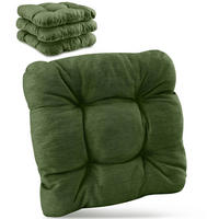 STUHLKISSEN HighLux SK 40/40/8cm Dunkelgrün (4tlg) - Dunkelgrün, Textil (40/40/32cm) - Beautissu 