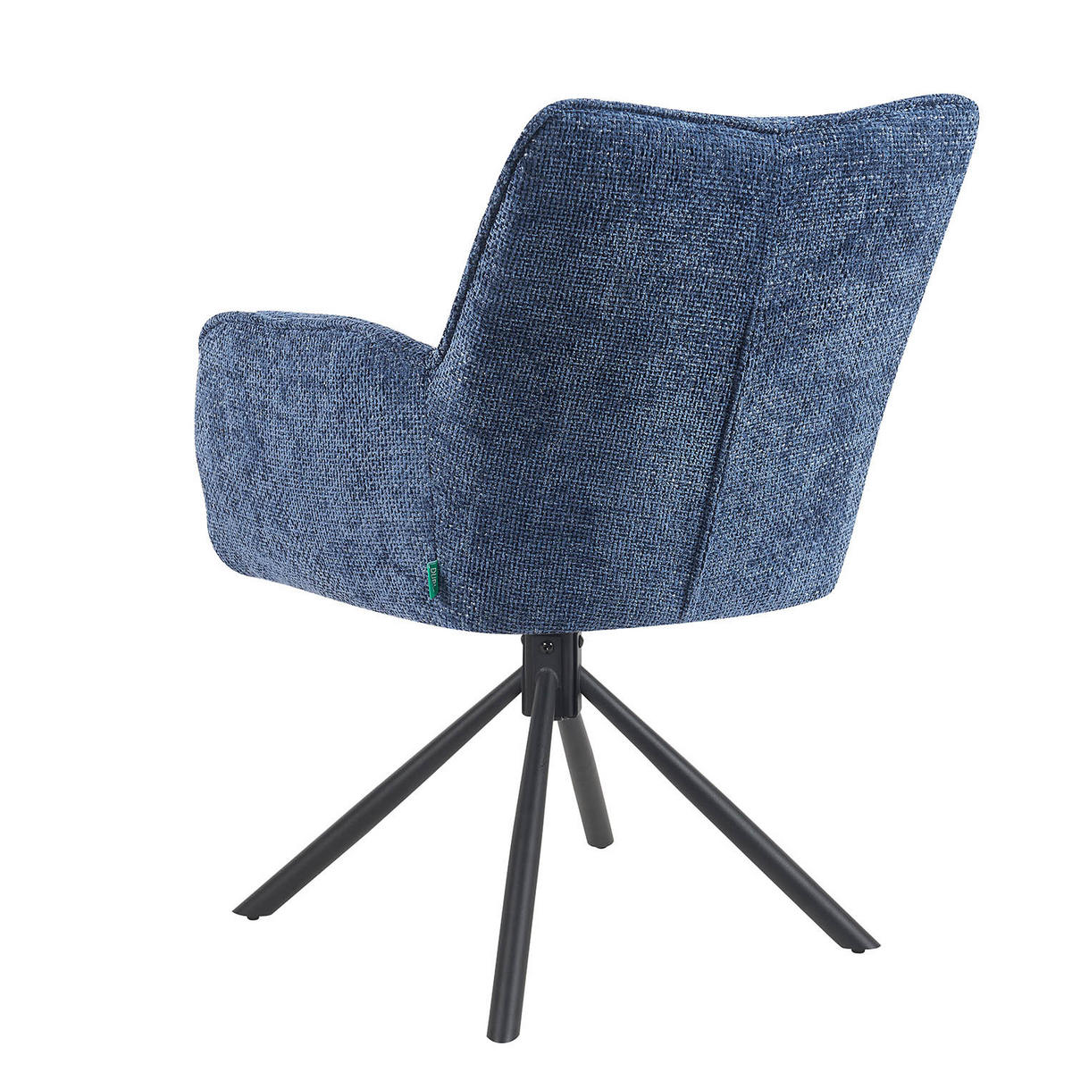 DREHSTUHL Mika-Daan 2er-Set - Blau/Schwarz, Textil/Metall (59/84/66cm) - DUBI Möbel