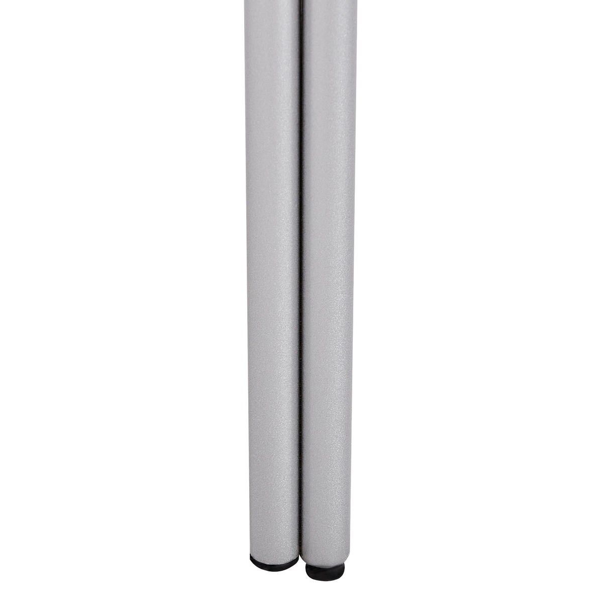KONSOLENTISCH Silber/Heller Holzfarbton Lovell - Hellbraun/Silberfarben, Metall (41/120/76cm) - Beliani