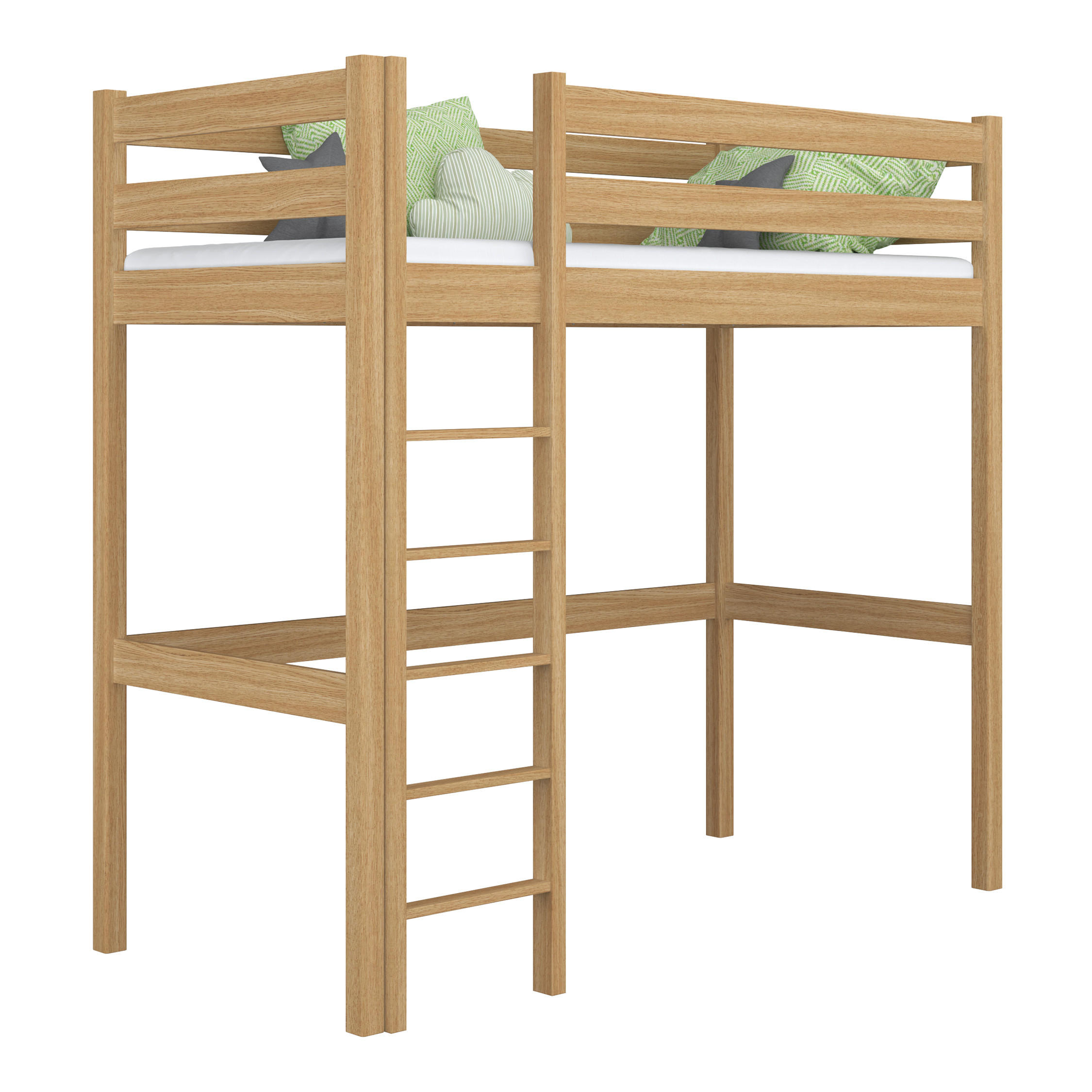 N-Wood Hochbett Eiche Artisan 120x190 cm
