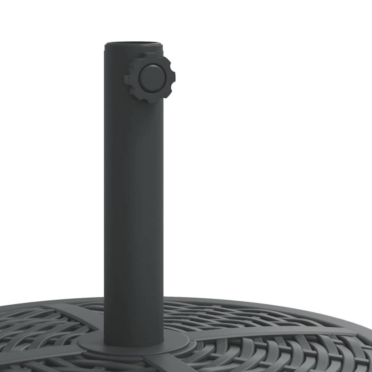 SONNENSCHIRMSTÄNDER Mit Rollen Für Ø38/48 Mm Mast 27 Kg Rund - Schwarz, Kunststoff (45/45cm) - vidaXL
