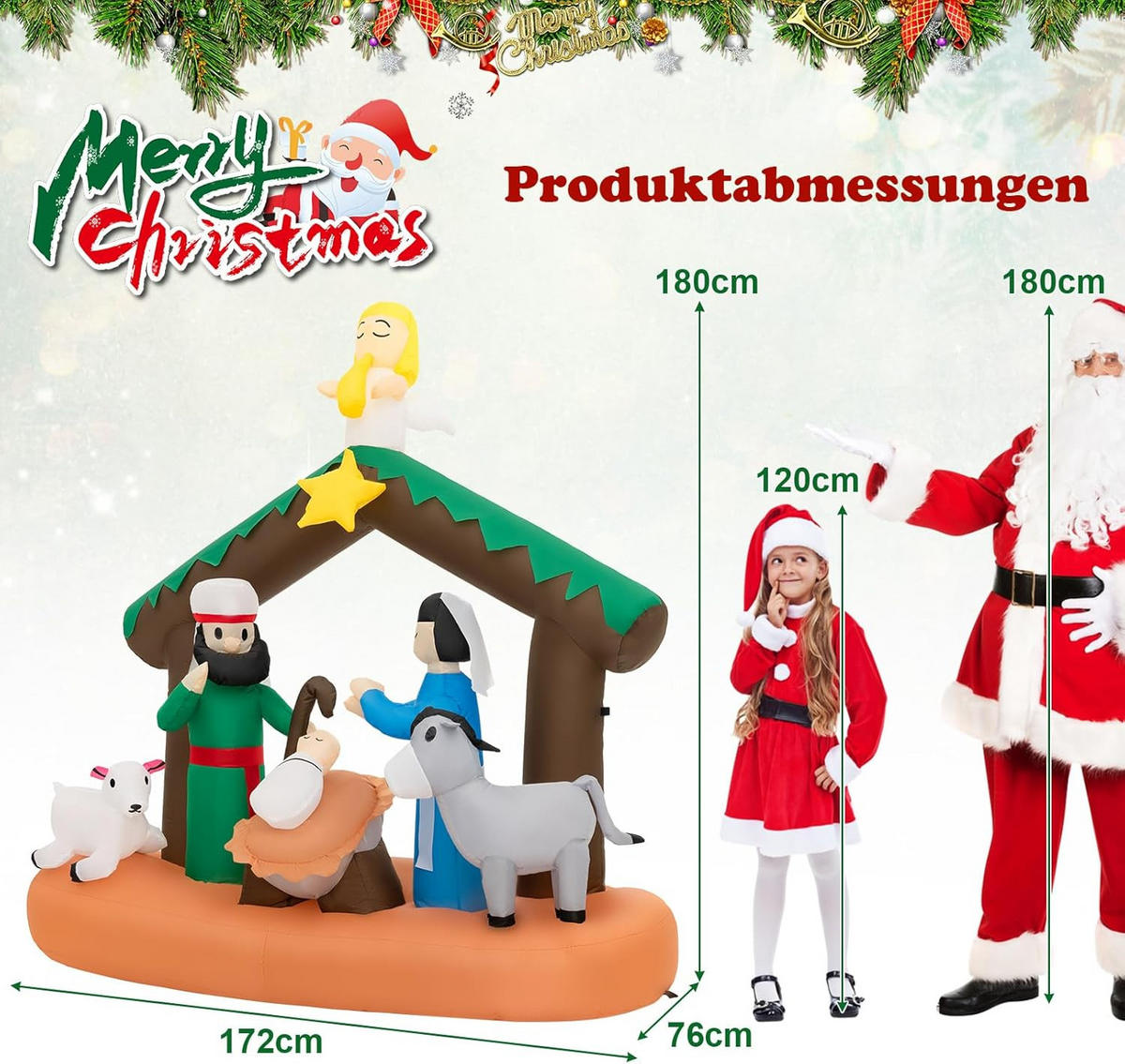 JESU 180 Multicolor - Multicolor, Kunststoff (76/180/172cm) - COSTWAY