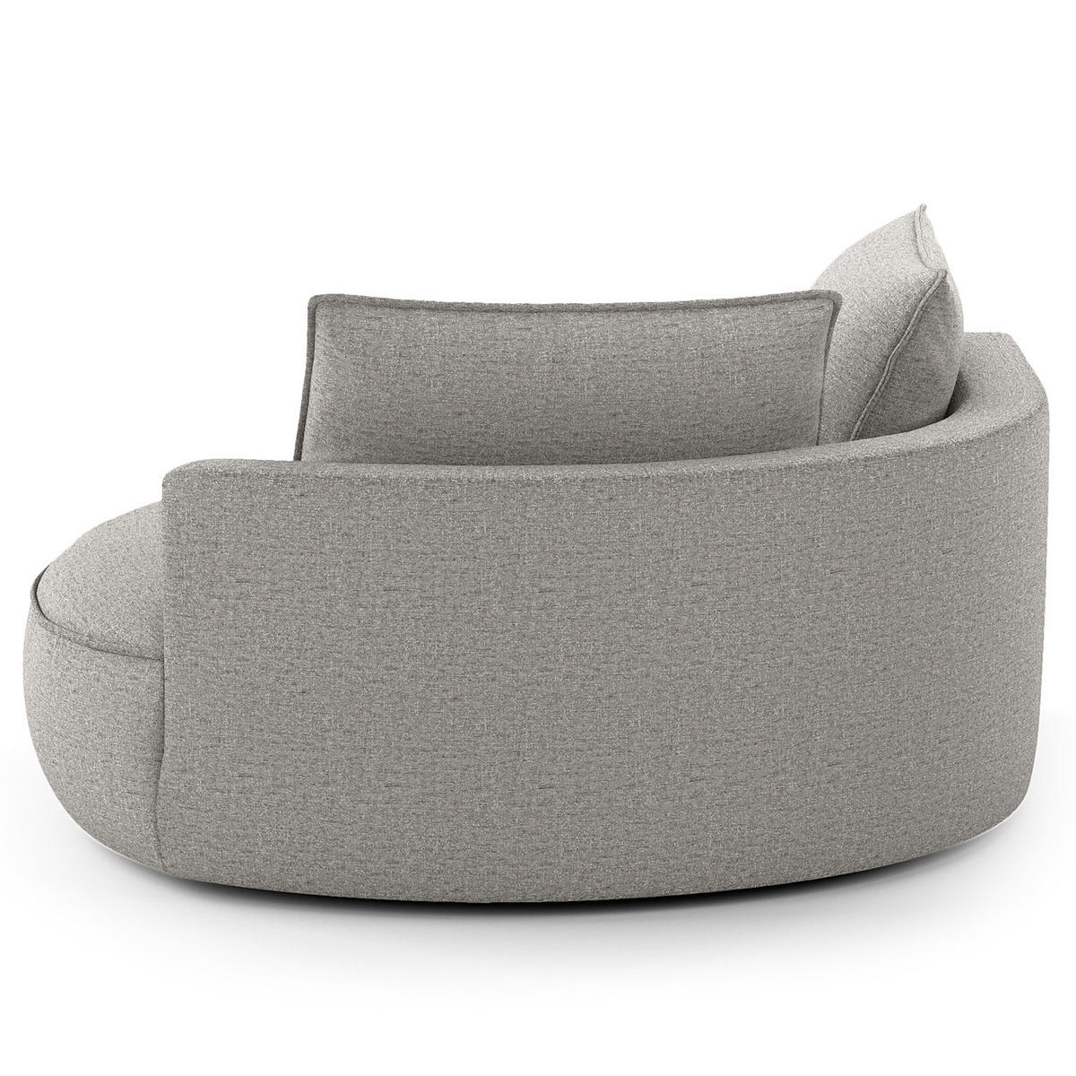 OTTOMANE - modular - Hellgrau/Schwarz, Kunststoff/Textil (126/82/154cm) - home24