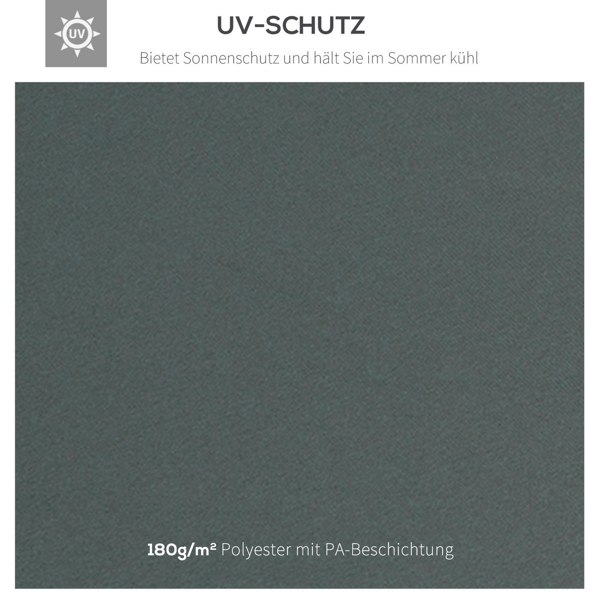 ERSATZDACH für Pavillon 3 x 3 m wasserdicht Pavillondach mit Doppeldach Ablauflöcher, Ersatzbezug Ersatzteile für Gartenpavillon Gartenzelt Kohlegrau - Graphitfarben, Textil (300/18/300cm)