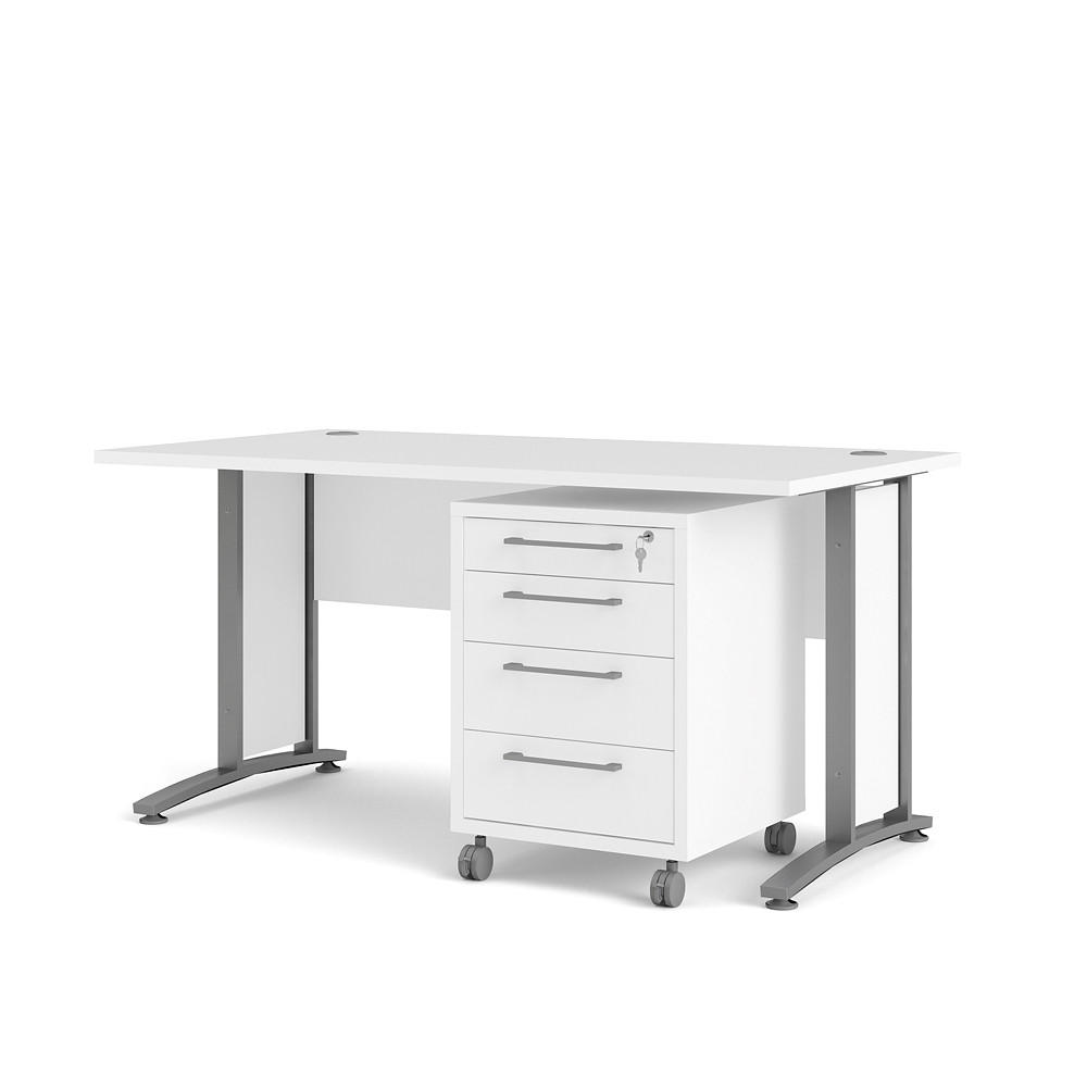 SCHREIBTISCH Weiß - Weiß, Holzwerkstoff (80/150/75cm) - ebuy24