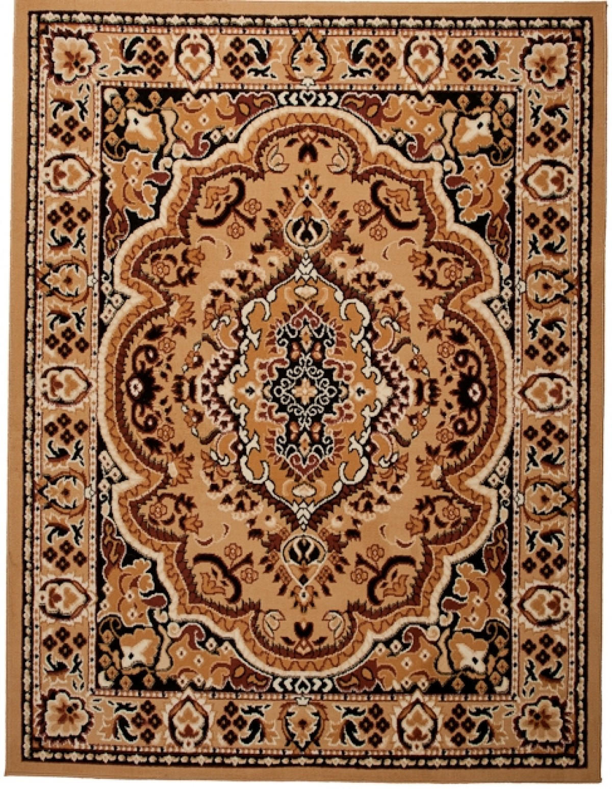 TEPPICH ATLAS Beige Hellbraun 100/200 cm - Hellbraun/Beige, Textil (100/200cm) - Tapiso