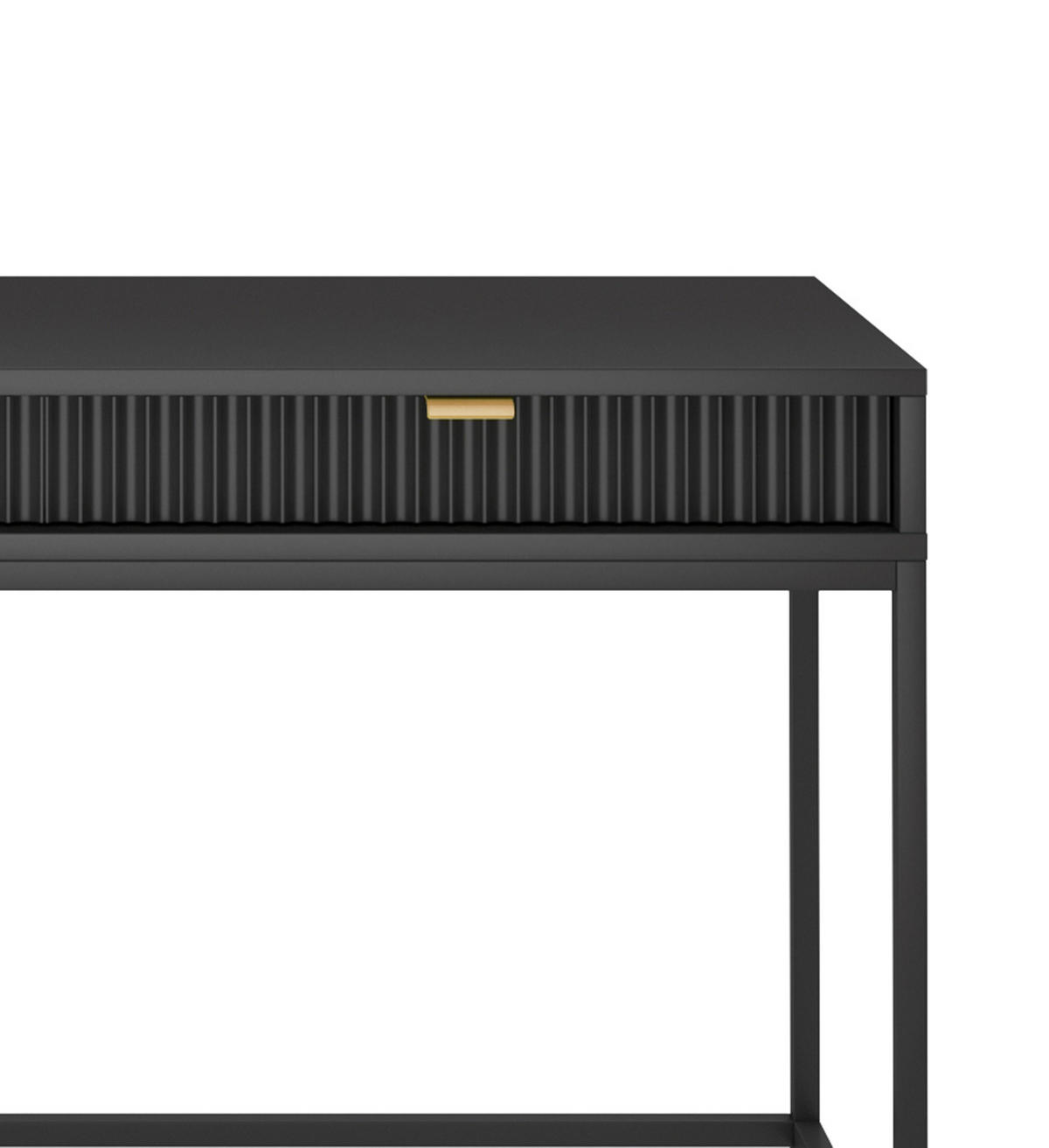 SCHMINKTISCH ZOVA Schwarz 104x77x50 cm Little table, Freistehend - Schwarz, Holzwerkstoff/Metall (50/104/77cm) - DomoHome