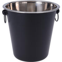 SEKTKÜBEL Mat Schwarz 22.5/21.5/21 cm Metall - Schwarz, Metall (21.5/21cm) - Mondex