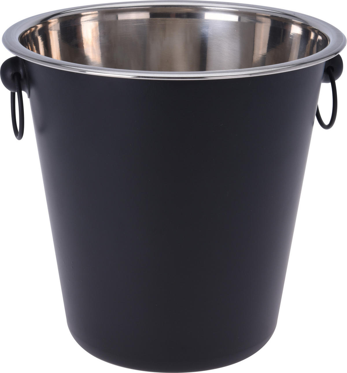 SEKTKÜBEL Mat Schwarz 22.5/21.5/21 cm Metall - Schwarz, Metall (21.5/21cm) - Mondex