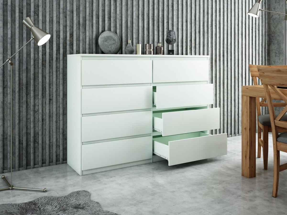 KOMMODE Weiß 100/102/39 - Weiß, Holzwerkstoff (100/102/39cm) - RAUMHIRSCH FURNITURE