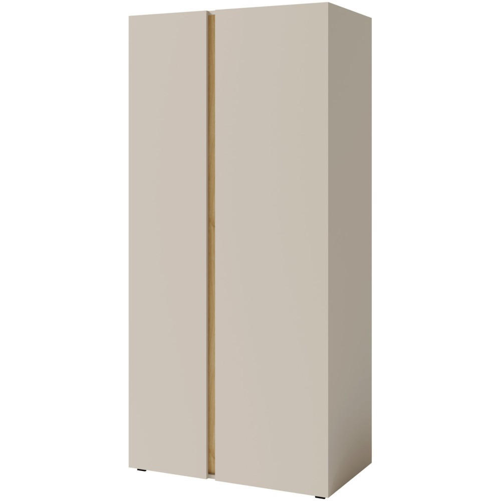 Beautysofa Drehtürenschrank Beige 90x195x50 cm