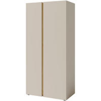 DREHTÜRENSCHRANK Lico für Jugendzimmer, mit 2 Türen, Sandbeige - Beige, Holzwerkstoff (90/195/50cm) - Beautysofa