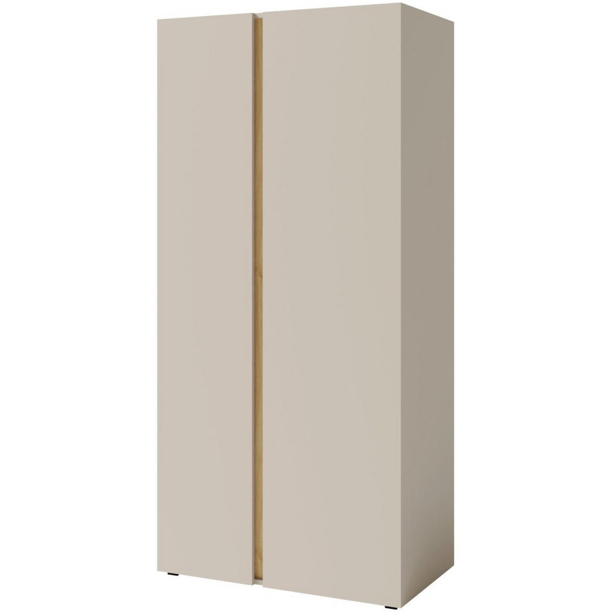 DREHTÜRENSCHRANK Lico für Jugendzimmer, mit 2 Türen, Sandbeige - Beige, Holzwerkstoff (90/195/50cm) - Beautysofa