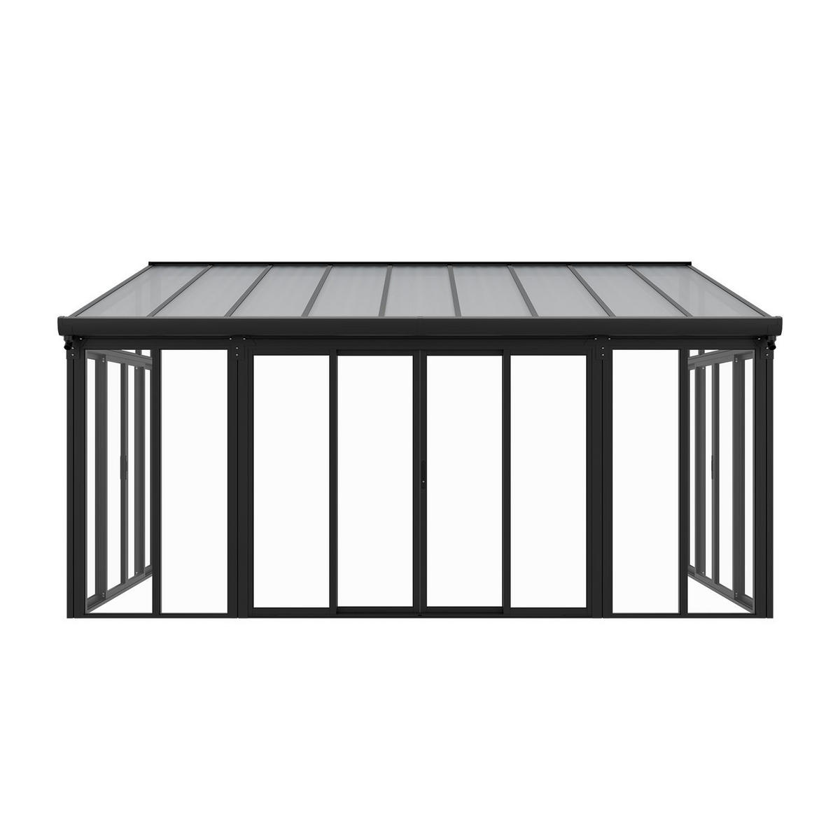 WINTERGARTEN 292 x 548 x 312 cm dunkelgrau - Dunkelgrau, Metall (552/312/290cm) - Juskys