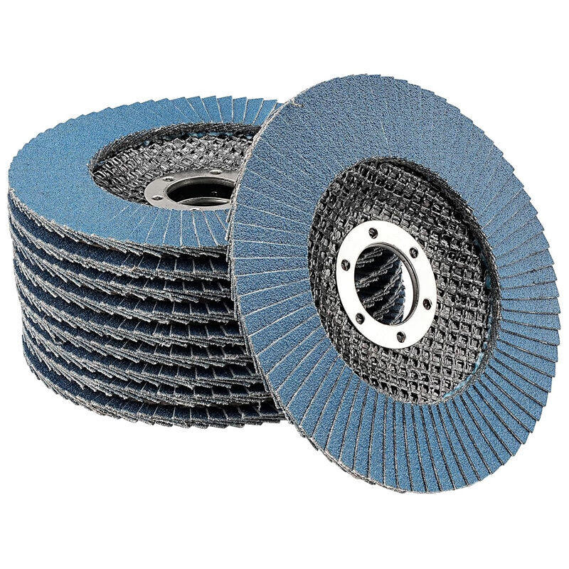 SCHLEIFSCHEIBEN – 10 Stück, 115 mm x 22 mm, Körnung 80 - Blau, Metall (11.5/11.5/1cm) - DCA