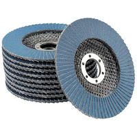 SCHLEIFSCHEIBEN – 10 Stück, 115 mm x 22 mm, Körnung 80 - Blau, Metall (11.5/11.5/1cm) - DCA