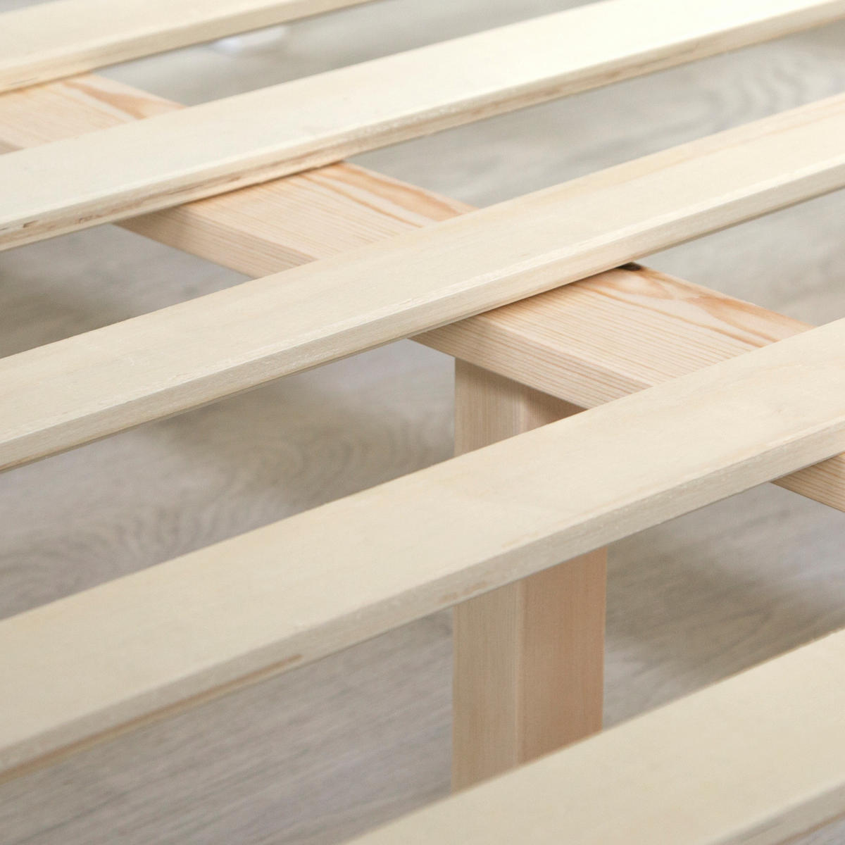 HOLZBETT 140/200 cm weiß natur - Weiß, Holz (140/200cm) - Homestyle4u