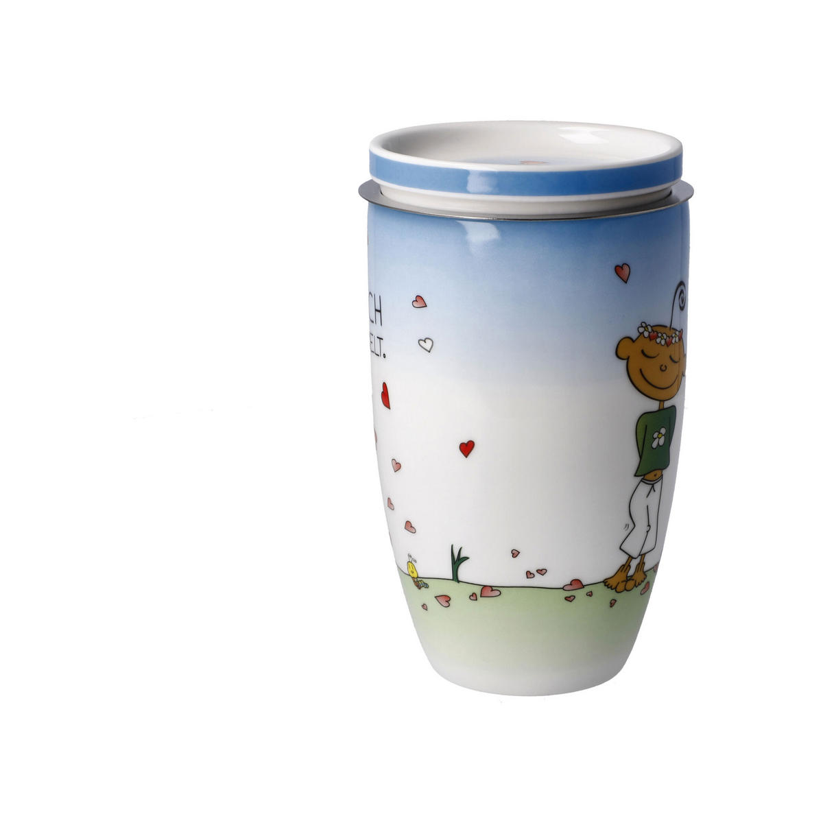 TEETASSE Der kleine Yogi - Für Dich gesammelt, Fine Bone China, Bunt, 450 ml - Multicolor, Keramik (0.45L) - Goebel