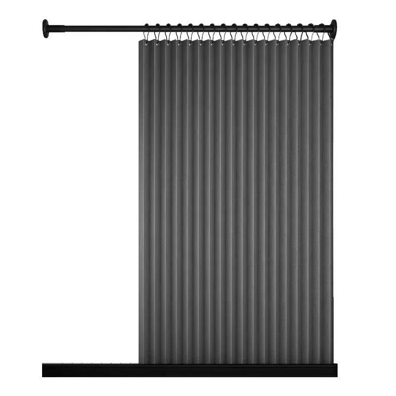 DUSCHVORHANG – Breite 150 x Höhe 200 cm – Grau – Inklusive Metallhaken - Grau, Textil (150/200cm)