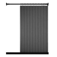 DUSCHVORHANG – Breite 150 x Höhe 200 cm – Grau – Inklusive Metallhaken - Grau, Textil (150/200cm)
