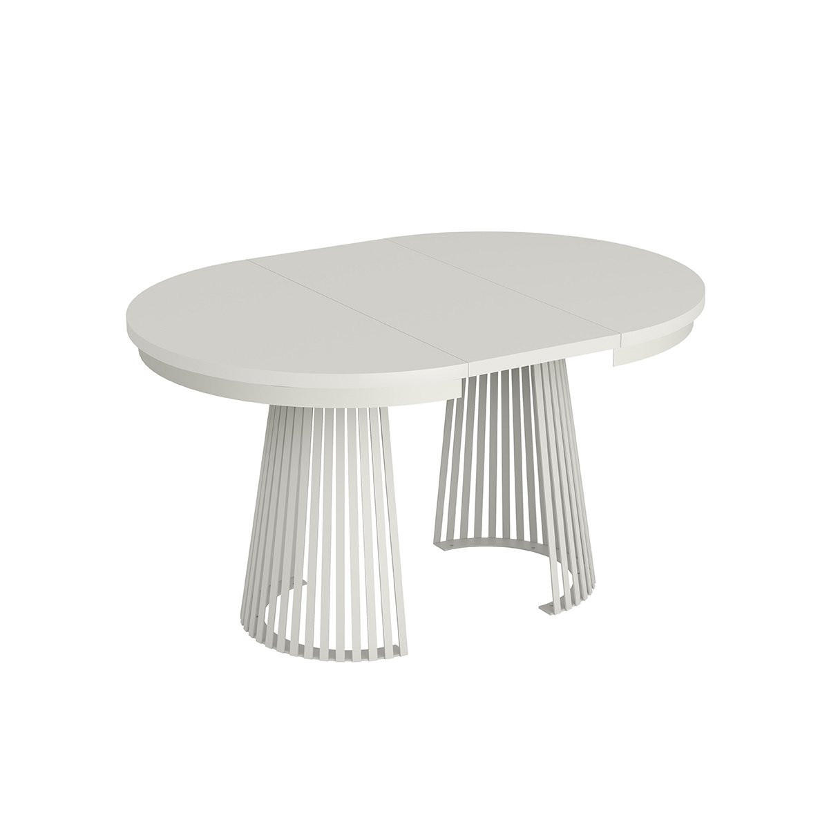 ESSTISCH TRAVIS Ausziehbar 100 - 180 / 100 x 76,6 cm - Weiß, Holz (100/100/76.6cm) - MASSENO