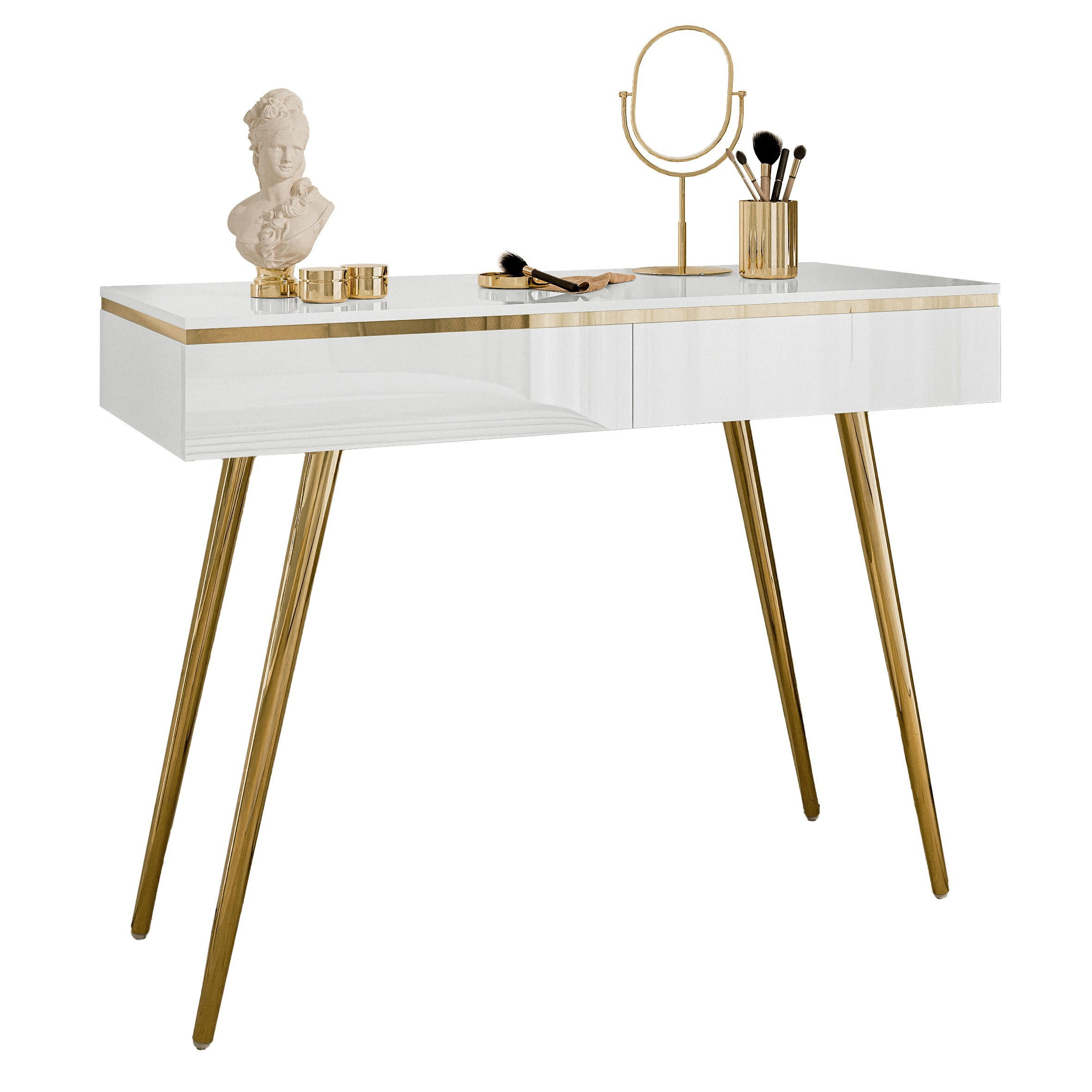 Lookway Konsolentisch Weiß Hochglanz 102x80x44 cm
