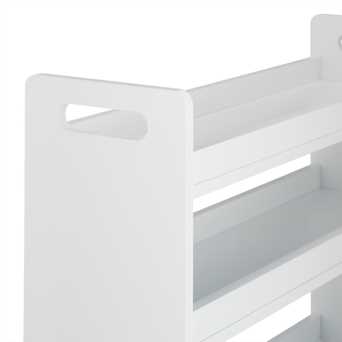 VOZÍK do nisch - biela, kov/kompozitné drevo (18/83.5/59.5cm) - Relaxdays