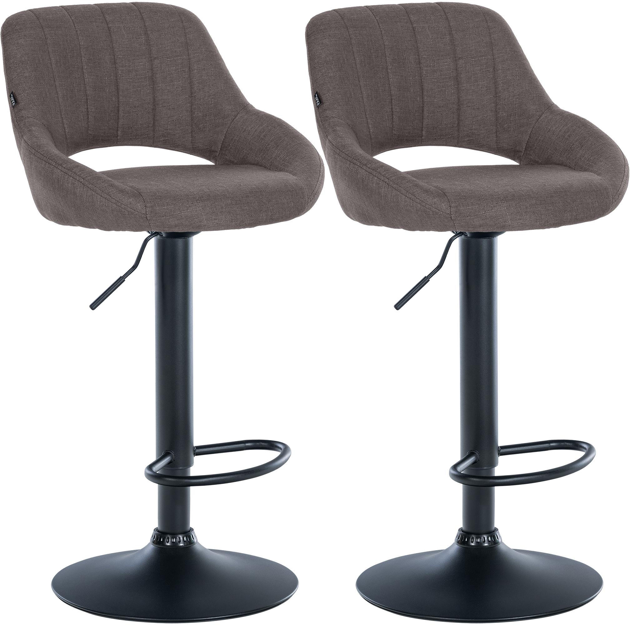 BARHOCKER 2 Stoff Dunkelgrau - Dunkelgrau, Textil (47/85/48cm) - CLP