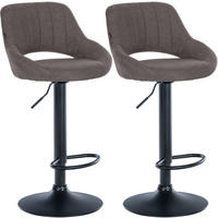 BARHOCKER 2 Stoff Dunkelgrau - Dunkelgrau, Textil (47/85/48cm) - CLP