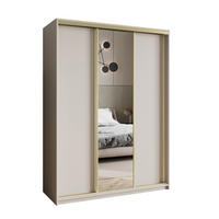 SCHWEBETÜRENSCHRANK TAVI 150/205/60 cm 3-türig mit Spiegel Kaschmir - Kaschmir, Holzwerkstoff (150/205/60cm) - MASSENO