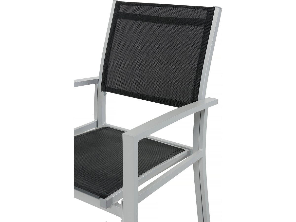 GARTEN-ESSMÖBELENSEMBLE lagos - Schwarz, Metall - Habitat Garten