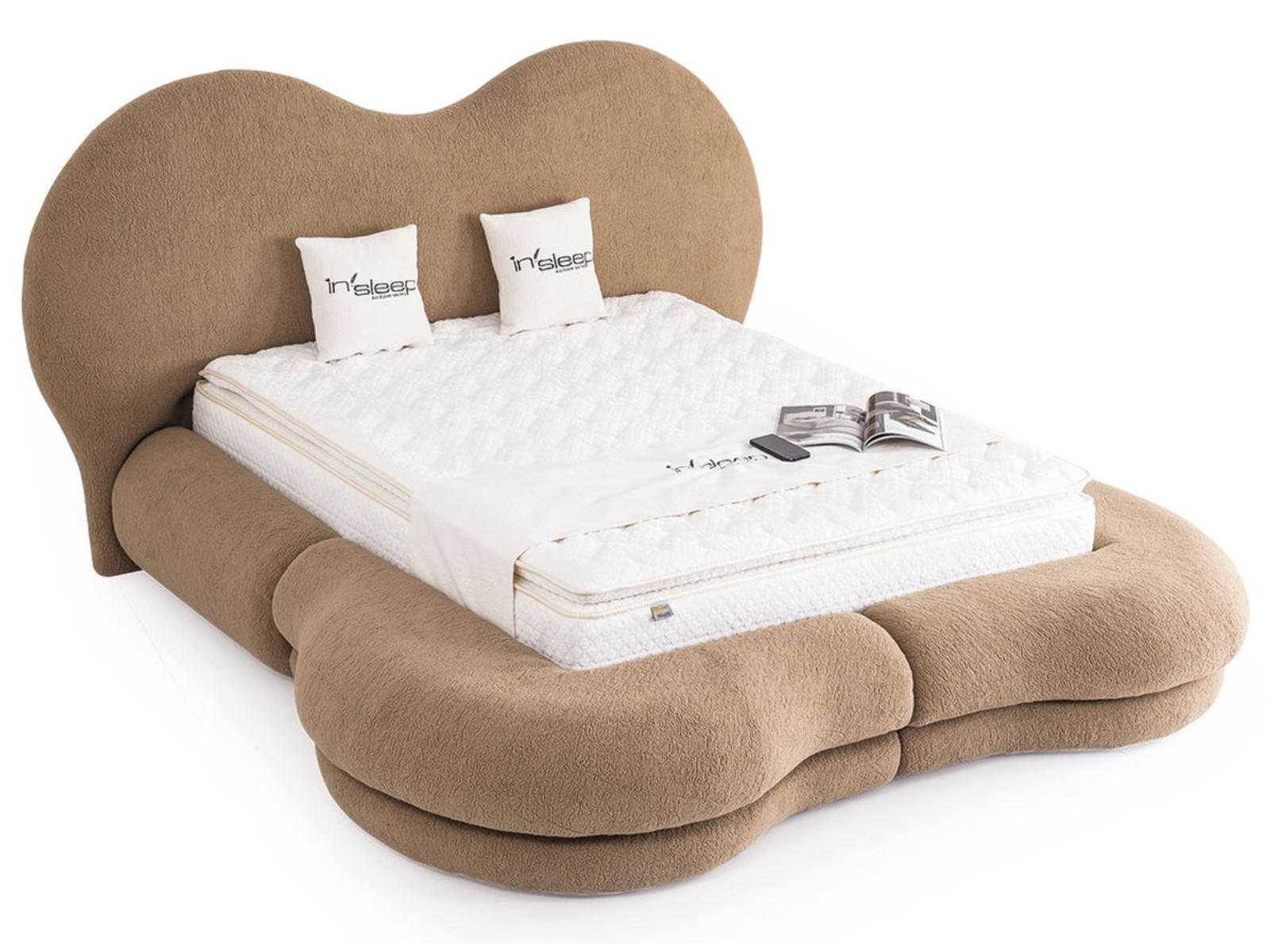 POLSTERBETTSET Maldiv 120x200 Braun - Braun, Textil/Metall (120/200cm) - Villa Möbel