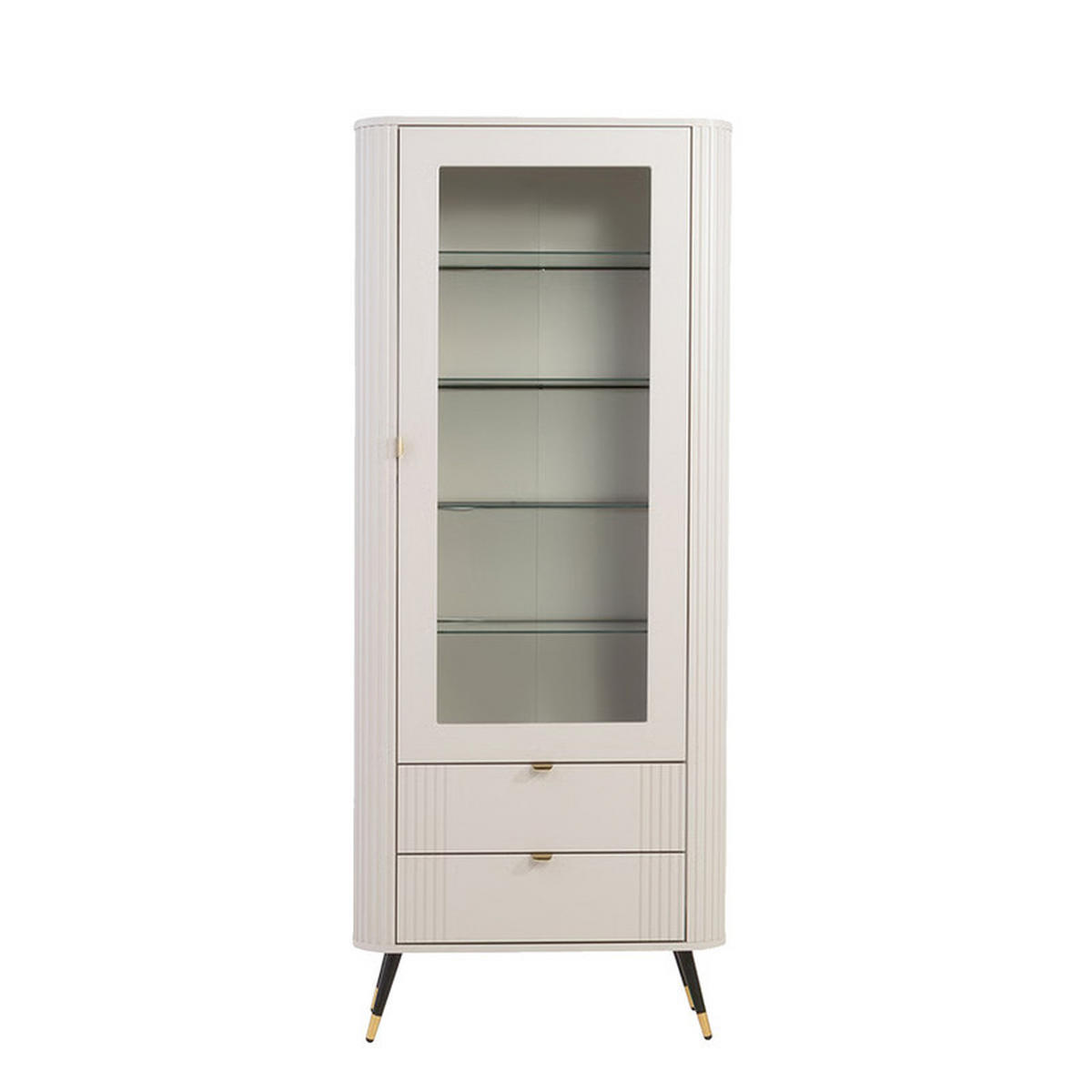 VITRINE AURA in Kaschmir 78/40/193 cm - Kaschmir, Holzwerkstoff (78/193/40cm) - Idohome