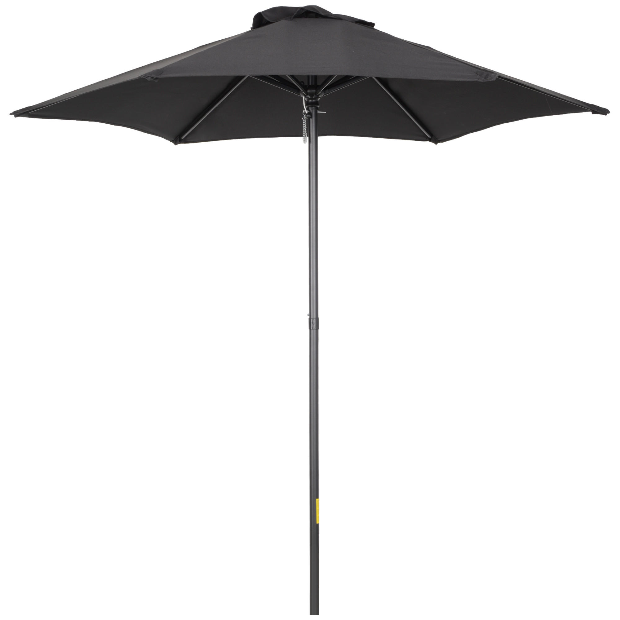 SONNENSCHIRM Ø196 cm - Schwarz, Kunststoff (196/196cm) - Outsunny