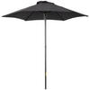 SONNENSCHIRM Ø196 cm - Schwarz, Kunststoff (196/196cm) - Outsunny