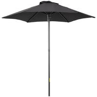 SONNENSCHIRM Ø196 cm - Schwarz, Kunststoff (196/196cm) - Outsunny